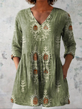Camicia Lunga con Scollo a V - Multitono