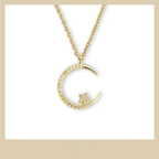 ASTRAL | Collana Doppia Luna e Stella