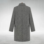 Ginevra - cappotto lungo pied de poule, vista laterale